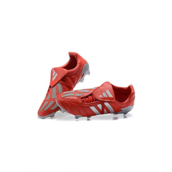 Adidas Predator Mania FG Tormentor Red Metallic Silver Soccer Cleats