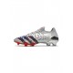 Adidas Predator Freak.1 Low FG Silver Metallic Core Black Scarlet Soccer Cleats