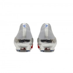 Adidas Predator Freak.1 Low FG Silver Metallic Core Black Scarlet Soccer Cleats