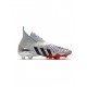 Adidas Predator Freak FG Silver Metallic Core Black Scarlet Soccer Cleats