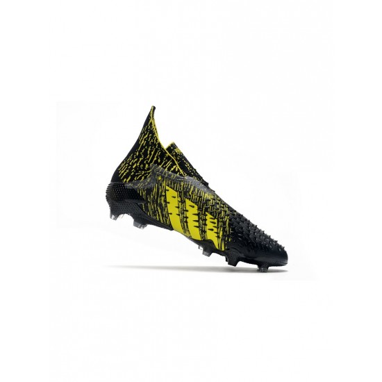 Adidas Predator Freak Numbersup FG Black Solar Yellow Soccer Cleats