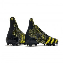 Adidas Predator Freak Numbersup FG Black Solar Yellow Soccer Cleats