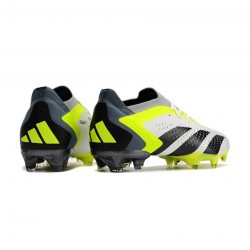 Adidas Predator Accuracy.1 FG Paul Pogba White Black Yellow Soccer Cleats