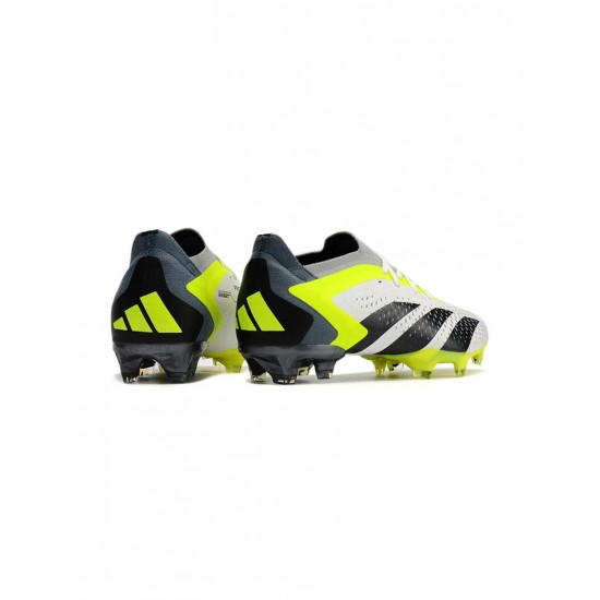 Adidas Predator Accuracy.1 FG Paul Pogba White Black Yellow Soccer Cleats