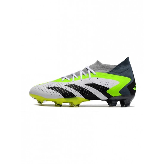 Adidas Predator Accuracy.1 FG White Black Lucid Lemon Soccer Cleats