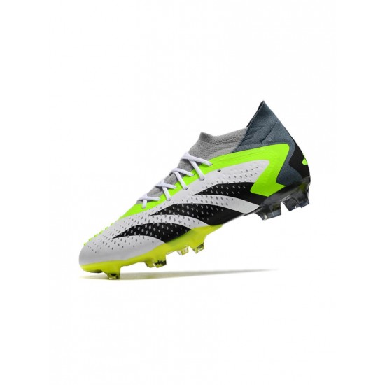 Adidas Predator Accuracy.1 FG White Black Lucid Lemon Soccer Cleats