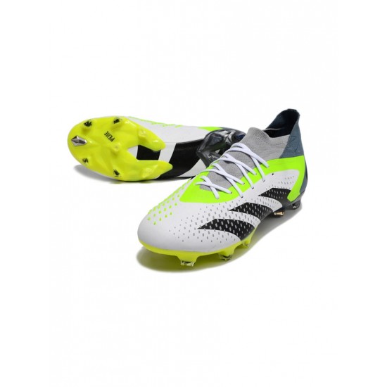 Adidas Predator Accuracy.1 FG White Black Lucid Lemon Soccer Cleats