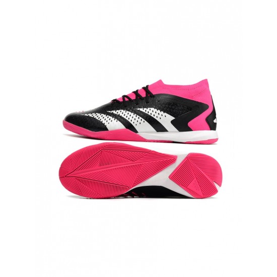 Adidas Predator Accuracy .1 IN Black White Pink Soccer Cleats