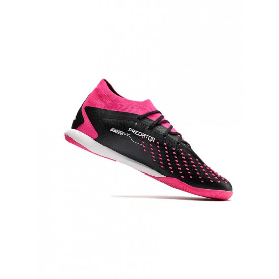 Adidas Predator Accuracy .1 IN Black White Pink Soccer Cleats