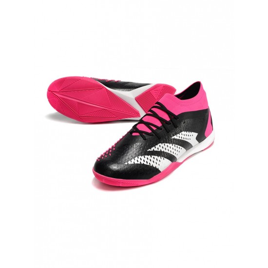 Adidas Predator Accuracy .1 IN Black White Pink Soccer Cleats