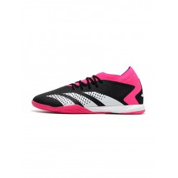 Adidas Predator Accuracy.1 IN Black White Team Shock Pink Soccer Cleats