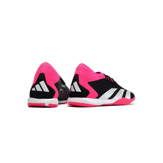 Adidas Predator Accuracy.1 IN Black White Team Shock Pink Soccer Cleats