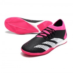 Adidas Predator Accuracy.1 IN Black White Team Shock Pink Soccer Cleats