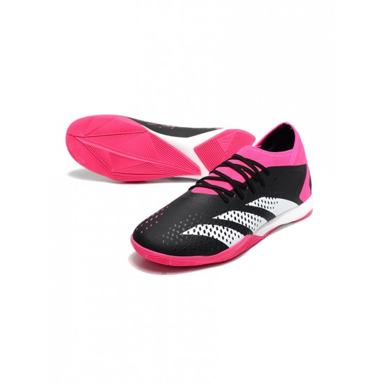 Adidas Predator Accuracy.1 IN Black White Team Shock Pink Soccer Cleats