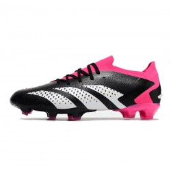 Adidas Predator Accuracy.1 Low FG Black White Team Shock Pink Soccer Cleats