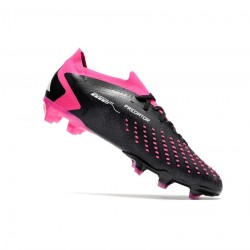 Adidas Predator Accuracy.1 Low FG Black White Team Shock Pink Soccer Cleats