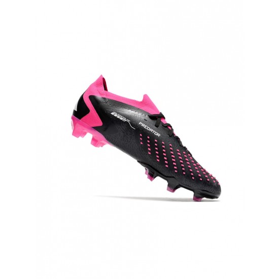 Adidas Predator Accuracy.1 Low FG Black White Team Shock Pink Soccer Cleats