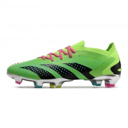 Adidas Predator Accuracy.1 Low FG Green Black Pink Silver Soccer Cleats