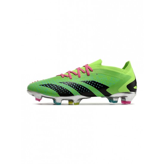 Adidas Predator Accuracy.1 Low FG Green Black Pink Silver Soccer Cleats