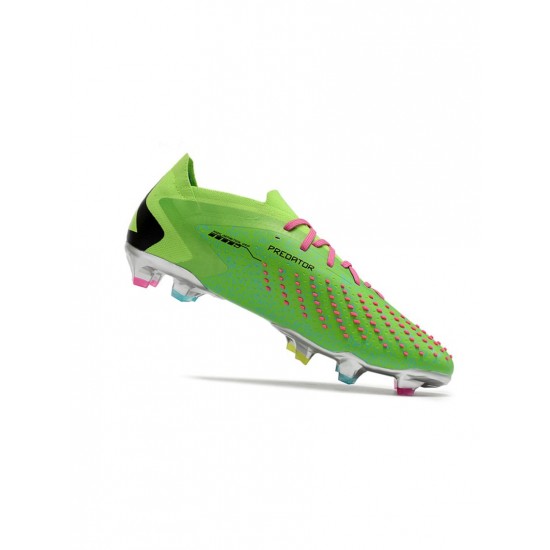 Adidas Predator Accuracy.1 Low FG Green Black Pink Silver Soccer Cleats