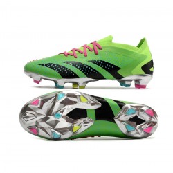 Adidas Predator Accuracy.1 Low FG Green Black Pink Silver Soccer Cleats