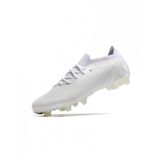 Adidas Predator Accuracy.1 Low FG White Soccer Cleats