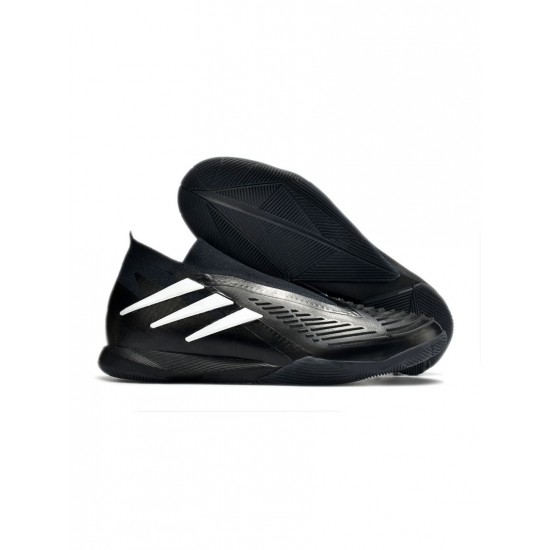 Adidas Predator Edge 94 IN Core Black Cloud White Soccer Cleats