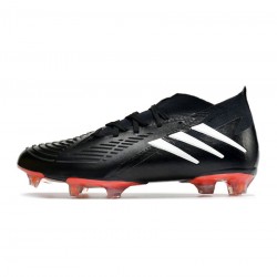 Adidas Predator Edge 94 .1 FG Core Black Cloud White Solar Red Soccer Cleats