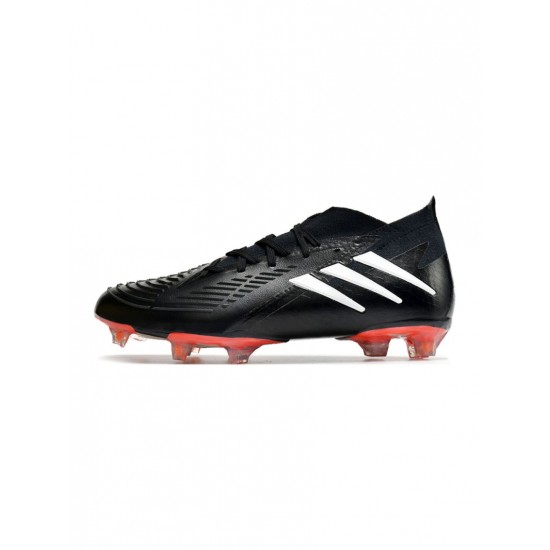 Adidas Predator Edge 94 .1 FG Core Black Cloud White Solar Red Soccer Cleats