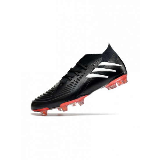 Adidas Predator Edge 94 .1 FG Core Black Cloud White Solar Red Soccer Cleats