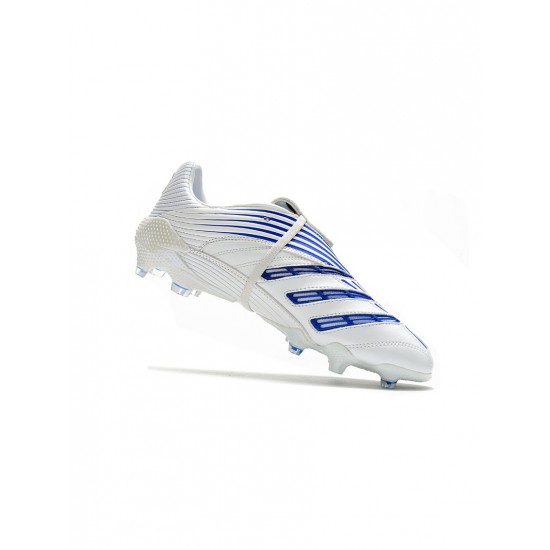 Adidas Predator Absolute 20 FG Core White Core Black Blue Soccer Cleats