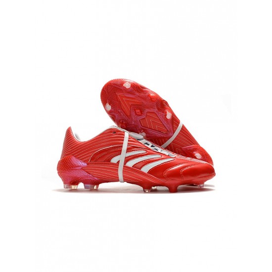 Adidas Predator Absolute 20 FG Core White Solar Red Soccer Cleats
