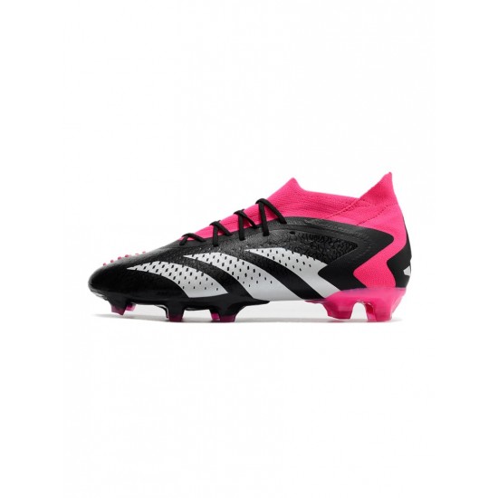 Adidas Predator Accuracy.1 FG Black White Pink Soccer Cleats