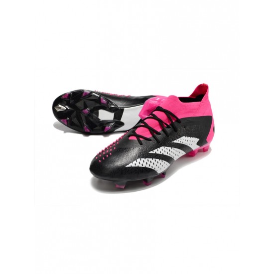 Adidas Predator Accuracy.1 FG Black White Pink Soccer Cleats