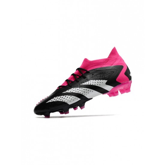 Adidas Predator Accuracy.1 FG Black White Pink Soccer Cleats