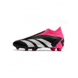 Adidas Predator Accuracy FG Black White Pink Soccer Cleats