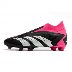 Adidas Predator Accuracy FG Black White Pink Soccer Cleats