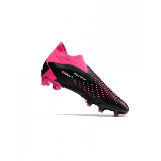 Adidas Predator Accuracy FG Black White Pink Soccer Cleats