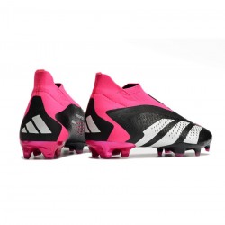 Adidas Predator Accuracy FG Black White Pink Soccer Cleats