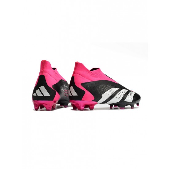 Adidas Predator Accuracy FG Black White Pink Soccer Cleats