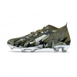 Adidas Predator Edge.1 Crystalfg Focus Olive Silver Metallic Magic Lime Soccer Cleats