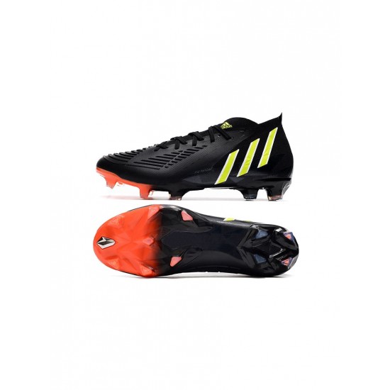 Adidas Predator Edge.1 FG Black Team Solar Green Solar Red Soccer Cleats