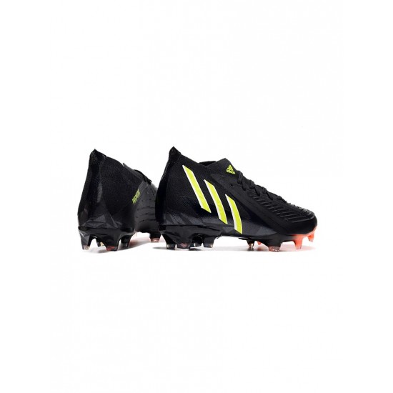 Adidas Predator Edge.1 FG Black Team Solar Green Solar Red Soccer Cleats