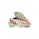 Adidas Predator Edge .1 FG Off White Vivid Red Gold Metallic Soccer Cleats