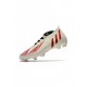 Adidas Predator Edge .1 FG Off White Vivid Red Gold Metallic Soccer Cleats