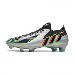 Adidas Predator Edge.1 FG Silver Black Yellow Soccer Cleats