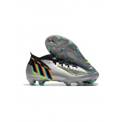 Adidas Predator Edge .1 FG Silver Metallic Black Green Soccer Cleats