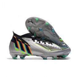 Adidas Predator Edge .1 FG Silver Metallic Black Green Soccer Cleats