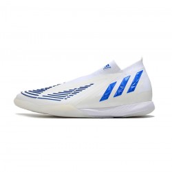 Adidas Predator Edge.1 IC Soccer Shoes White Hi Res Blue Soccer Cleats