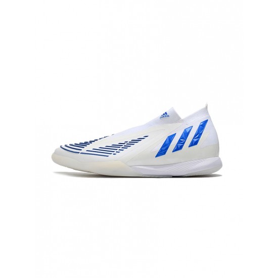 Adidas Predator Edge.1 IC Soccer Shoes White Hi Res Blue Soccer Cleats